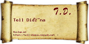 Tell Diána névjegykártya